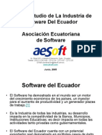 Primer Estudio de La Industria de Software Del Ecuador Asociación Ecuatoriana de Software