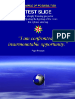 Test Slide: "I Am Confronted by Insurmountable Opportunity."