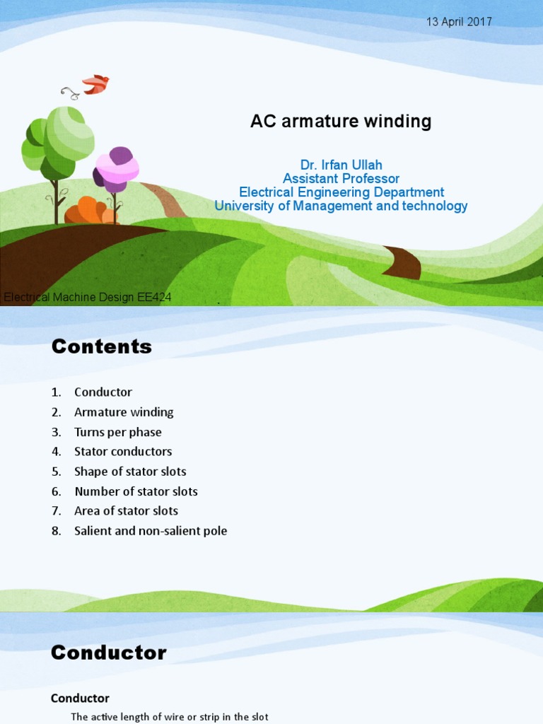 AC Armature Winding PDF Inductor