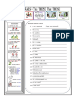 Pluaral Nouns and Demonstrative Adjectives Worksheet