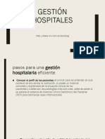 Sugerencia para gestión hospitales