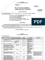 Plan Managerial Comisie Umanista