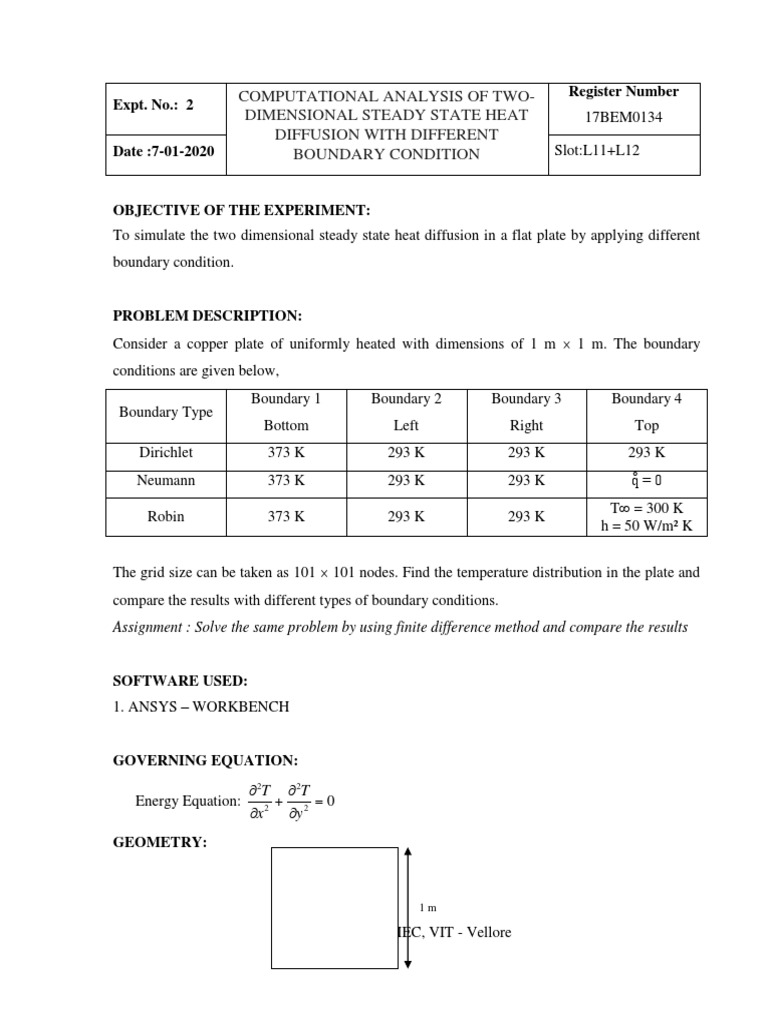Heat Diffusion Analysis in ANSYS | PDF | Applied And Interdisciplinary ...