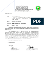 SWR On Security Coverage, Dialogue & Distribution of Flyers - Barangay Santo Nino