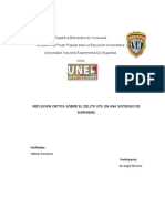 Reflexion Critica Sobre El Delito Util en Una Sociedad de Durkheim