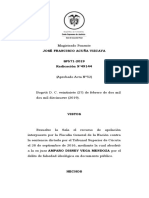 Resolución sobre falsedad en documento público de ex juez de Cúcuta