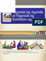 Linggo 15 16 - Pagsulat NG Agenda at Pagsulat NG Katitikan NG Pulong