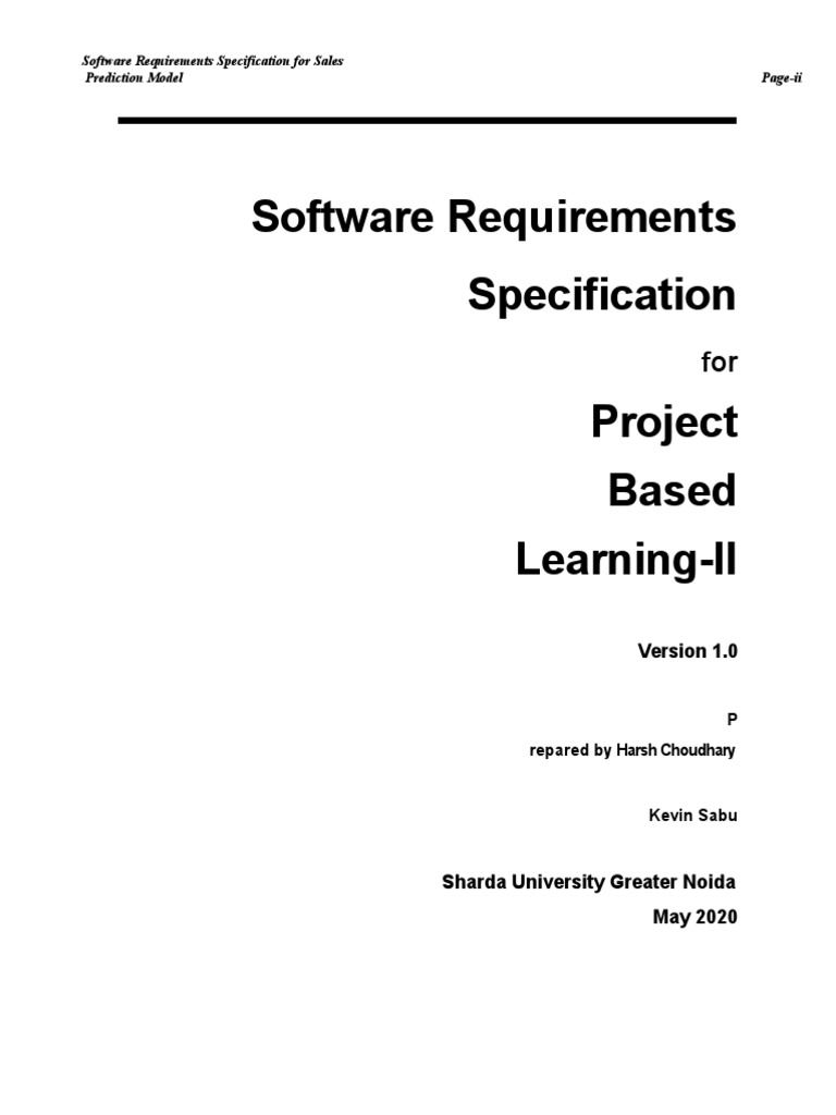 Sales Prediction Model Requirements | PDF | Artificial Neural Network ...