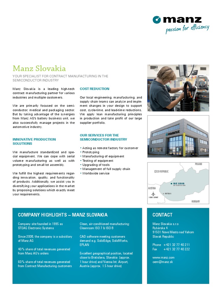 Manz Slovakia: Semiconductor Contract Manufacturing | PDF | Slovakia ...