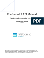 Filebound 7 Api Manual: Application Programming Interface