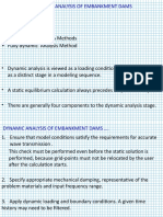 Dynamic Analysis of Embankment Dams Methods of Analysis