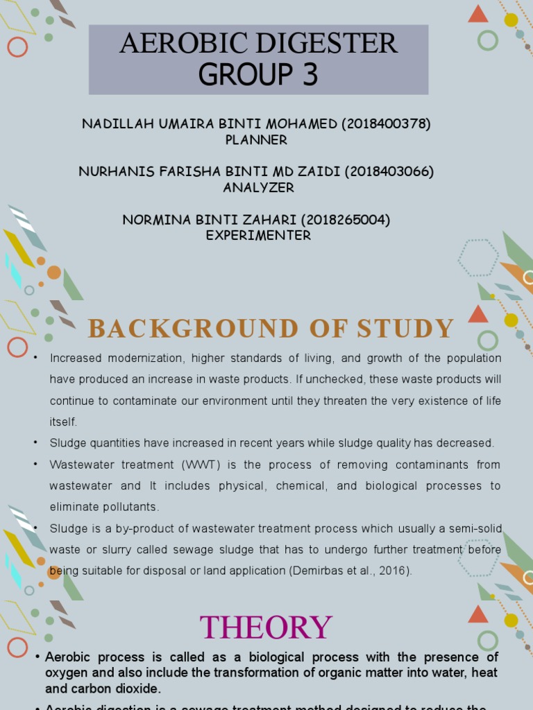 Analysis of Aerobic Digestion Process for Wastewater Treatment in a