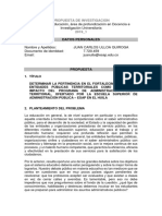 Propuesta de Investigacion - Maestria