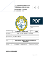 Investigación de Asfaltos Diluidos, Emulsiones y Modificados