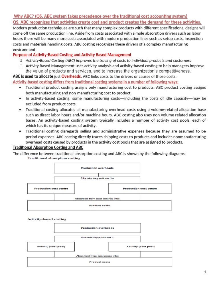 Activity-Based Costing Guide | PDF | Cost Of Goods Sold | Cost