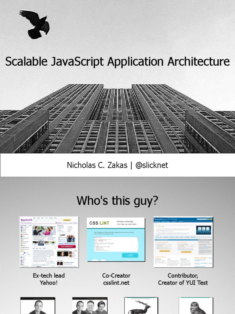 Scalable Javascript Application Architecture: Nicholas C. Zakas ...