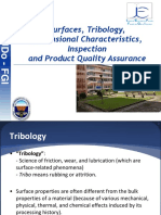 Surfaces, Tribology, Dimensional Characteristics, Inspection and Product Quality Assurance