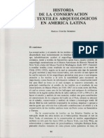 Historia de La Conservación de Textiles Arqueológicos en Latinoamerica