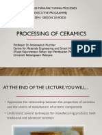 Ceramics Manufacturing Processes Seminar