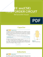 EEE 201 (CSE) First Order Circuit: MD Sanzid Bin Hossain