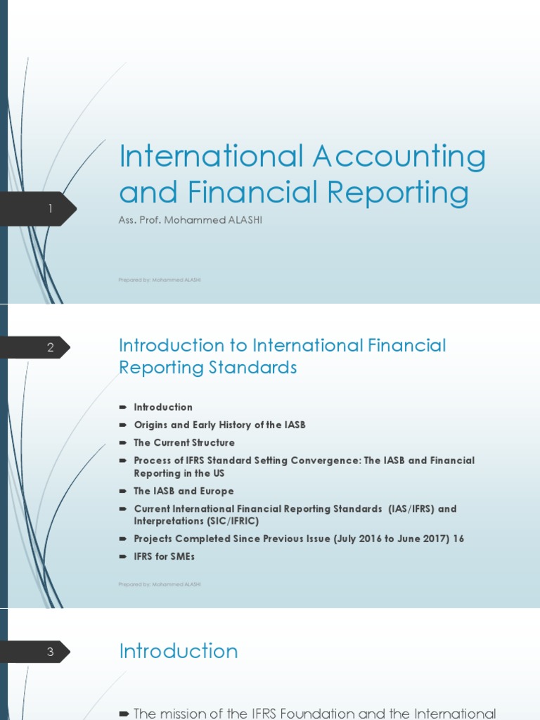 Overview of International Financial Reporting Standards | PDF ...