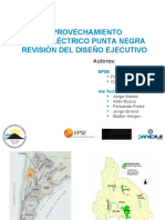 Aprovechamiento Hidroeléctrico Punta Negra Revisión Diseño Ejecutivo