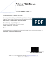 Acta de Limpieza Organico PDF