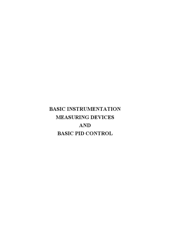 Basic Instrumentation Measuring Devices and Basic Pid Control PDF | PDF