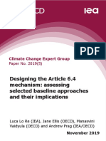 Designing The Article 6.4 Mechanism: Assessing Selected Baseline Approaches and Their Implications