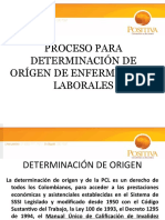 Proceso para Calificacion de Enfermedades Laborales