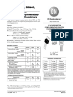 BDW42 NPN, BDW46, BDW47 PNP Darlington Complementary Silicon Power Transistors