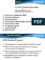 Introduction To Malaysia NRW - Water Supply Dept.