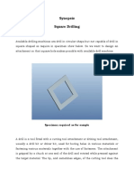 Synopsis Square Drilling: Specimen Required As For Sample