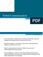 Verbal Communication