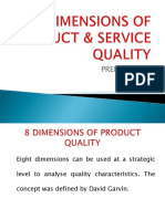 Product and Service Quality Dimensions