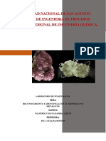 Reconocimiento e Identificación de Minerales - Valverde Cosco