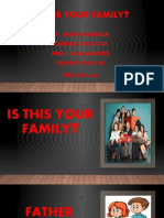 Is This Your Family: By: Maria Gabriela Carrillo Cantillo Miss: Luisa Maestre Sudject: English MAY - 2020