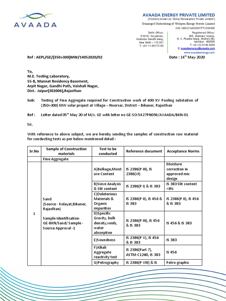 Request for Aggregate Testing Results | PDF | Nature