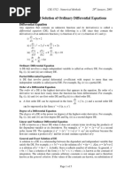 Numerical Solution of Ordinary Differential Equations