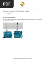 I2C Between Arduinos With Potentiometer and LED: by Crockettcaleb