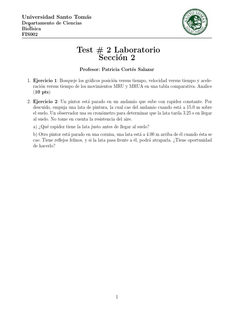 Test Sem 2 s2 | PDF | Ciencia y matemáticas | Libros para adolescentes