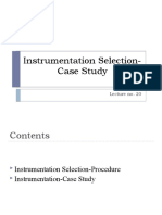 Process Instrumentation Selection - Case Study