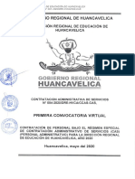 CONVOCATORIA CAS N° 0004-2020/DRE-HVCA/CCAS-CAS