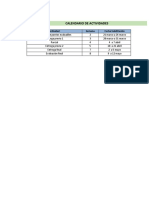 Calendario Actividades Matemática Financiera