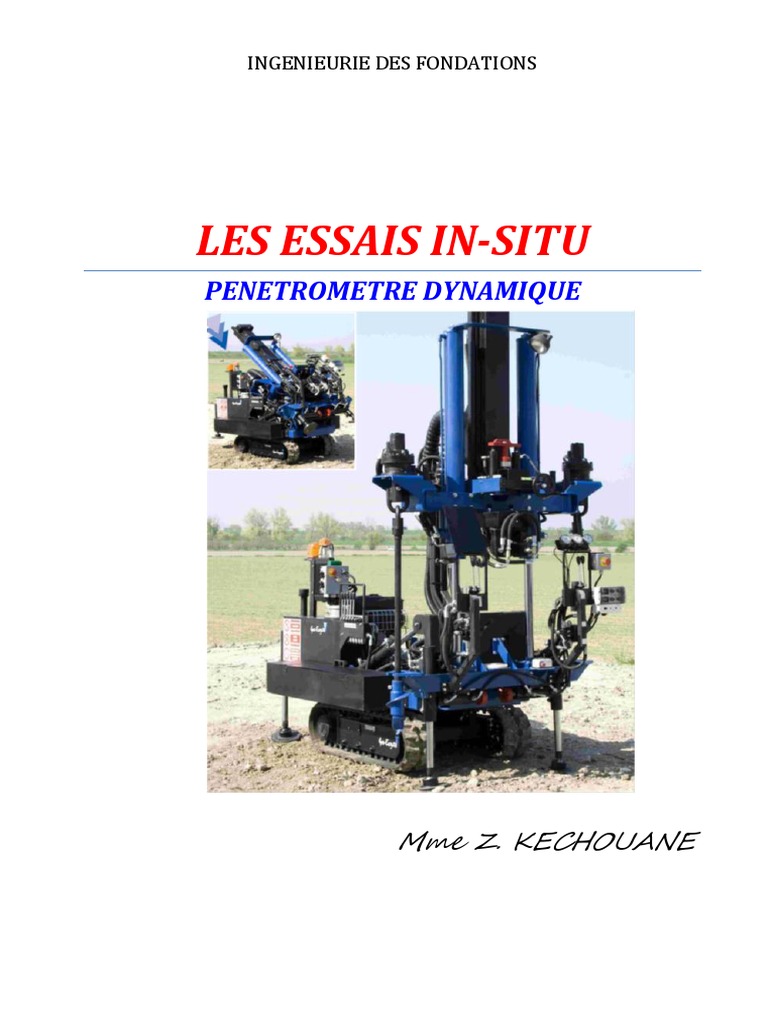Essai Au P n trom tre Dynamique PDF Fondation construction 