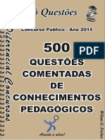 CONHECIMENTOS PEDAGOGICOS- 500 questoes comentadas