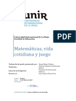Matemáticas, Vida Cotidiana y Juego: Universidad Internacional de La Rioja Facultad de Educación