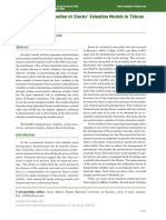 The Study and Evaluation of Stocks' Valuation Models in Tehran Stock Exchange