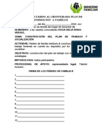 Acta de Acuerdo Al Cronograma Plan de Formacion A Familias 2