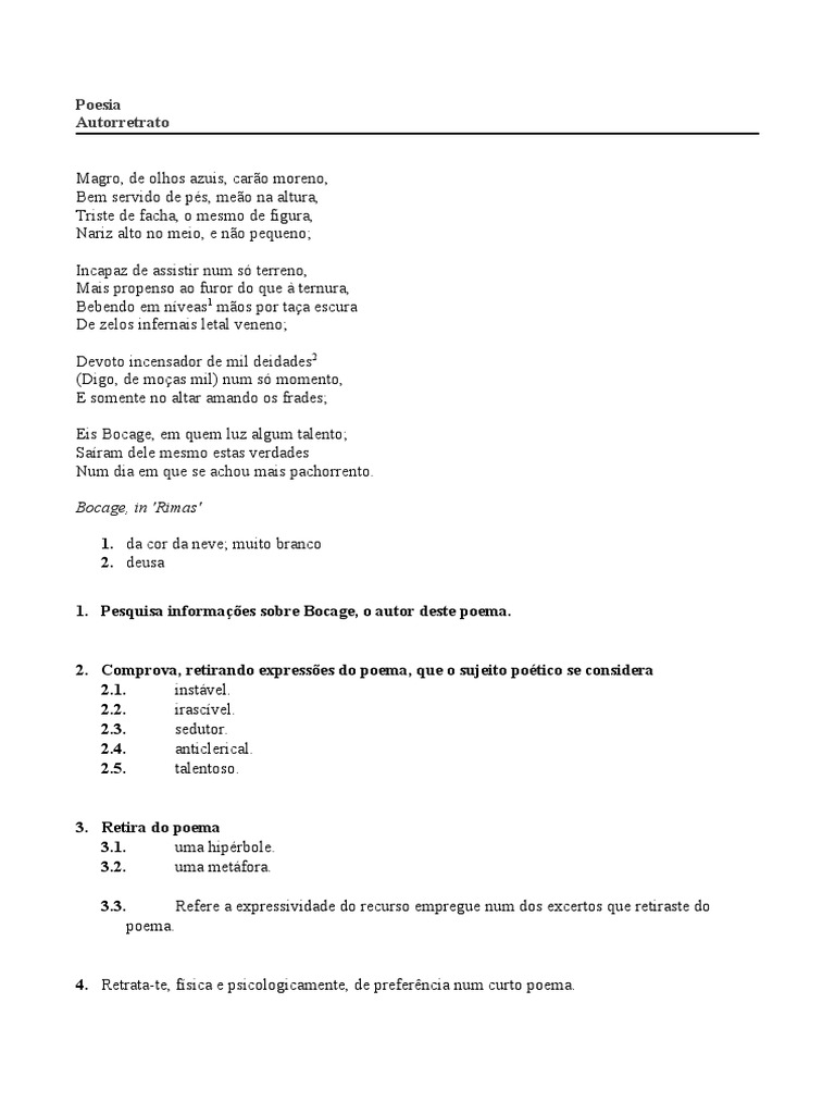 Análise do Poema 